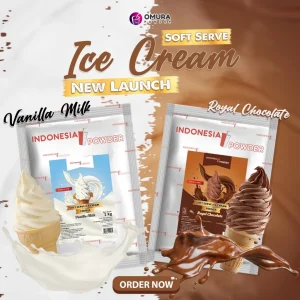 Bubuk Soft Es Krim Premix Rasa Cokelat dan Vanila